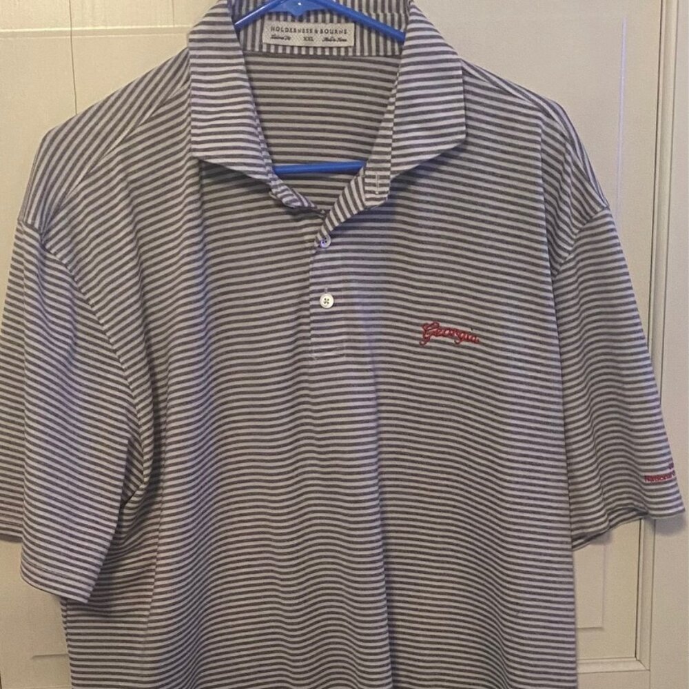 Holderness & Bourne XXL Georgia Bulldogs UGA Grey and White Striped